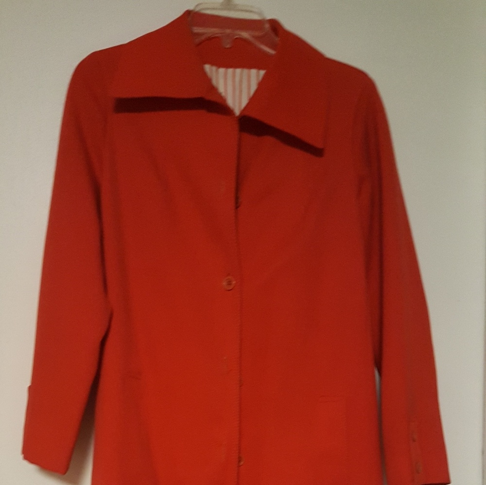 Ladies vintage red rain trench coat Forcaster USA